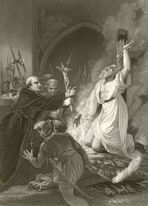 Ærkebiskop Cranmers martyrium af Robert Smirke