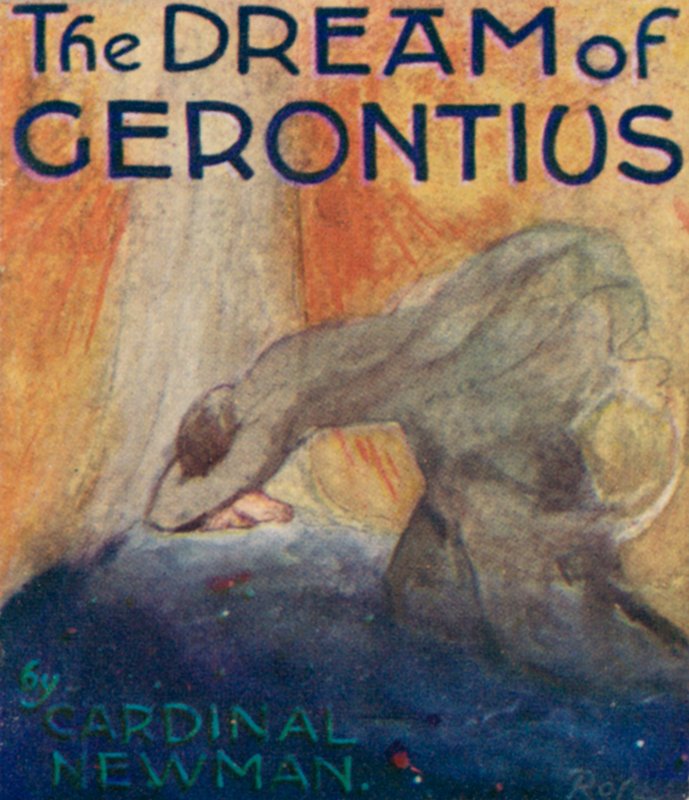 Illustration til The Dream Of Gerontius af kardinal Newman (farve litho) af Robert Traill Rose