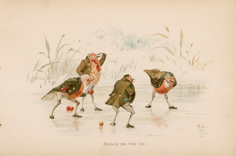Illustration til The Twigs eller Jul på Ruddock Hall af Robert after Dudley