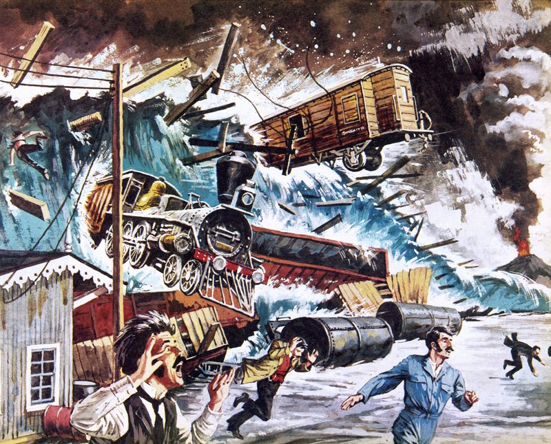 Tsunami rammer Chile under udbruddene i 1896 af Roger Payne