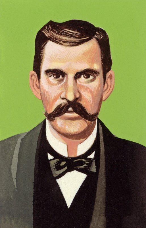 Doc Holliday (gouache på papir) af Ron Embleton