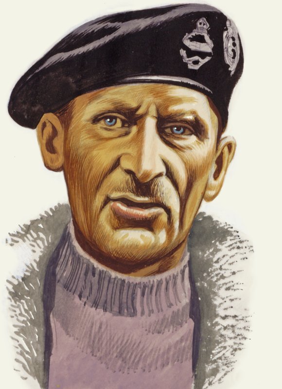 General Montgomery (gouache på papir) af Ron Embleton