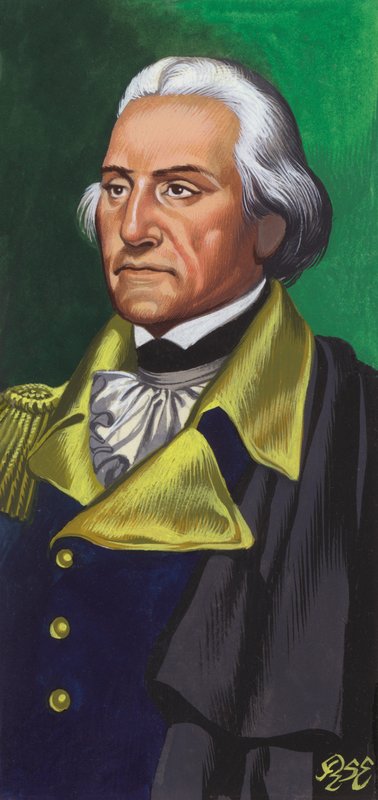 George Washington (gouache på papir) af Ron Embleton