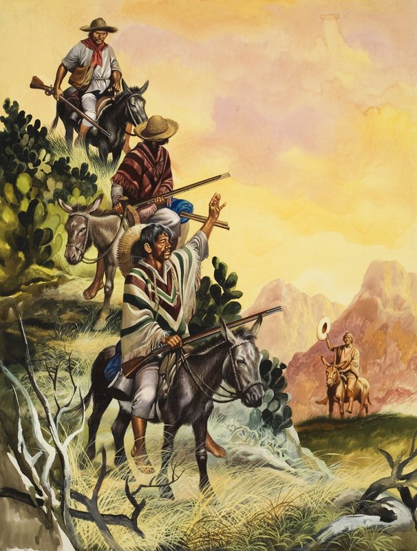 Mexico (gouache på papir) af Ron Embleton