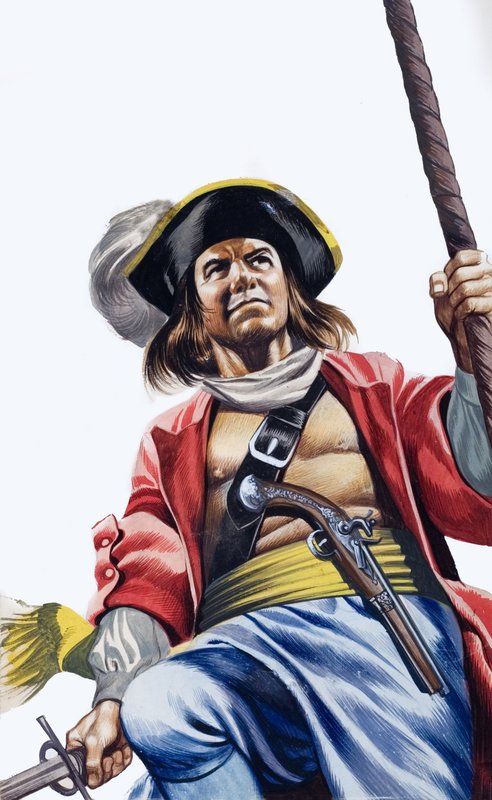 Sir Henry Morgan (gouache på papir) af Ron Embleton