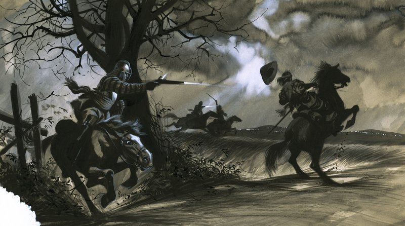 Bonden, der regerede England, Død og ære på heden af Ron Embleton