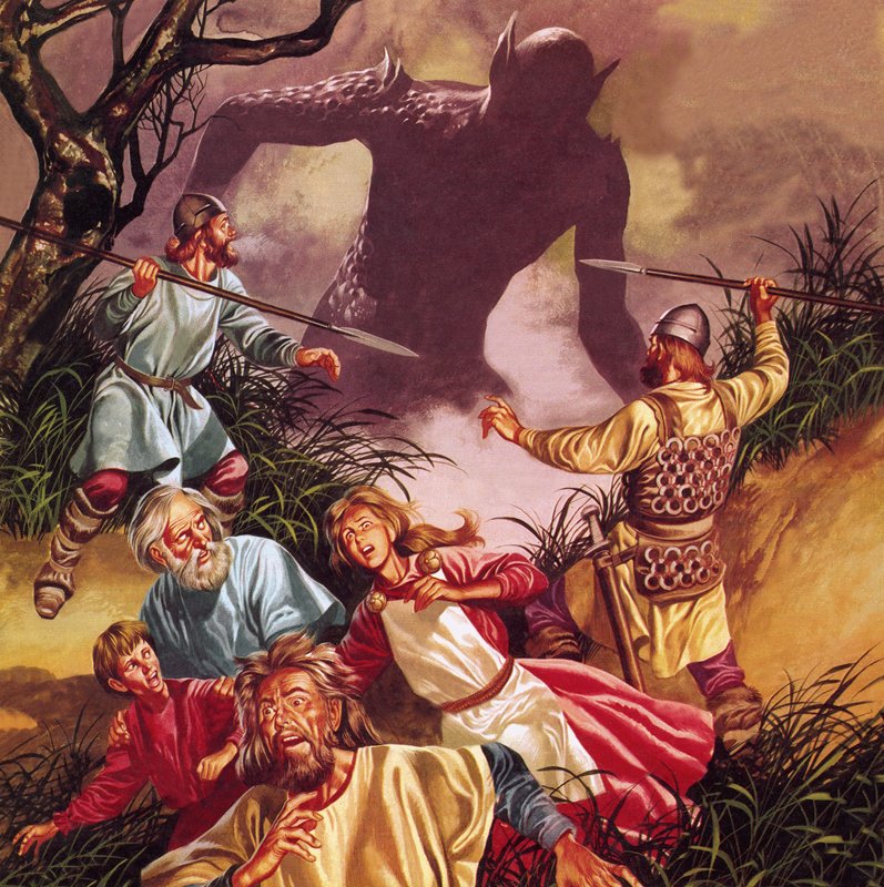 Legenden om Beowulf: Grendel - Terror fra sumpene af Ron Embleton
