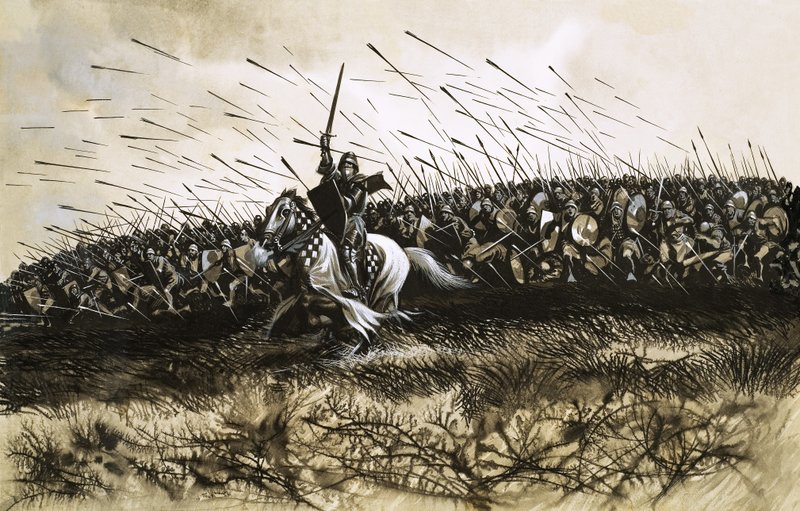 Uidentificeret slag (Agincourt) af Ron Embleton
