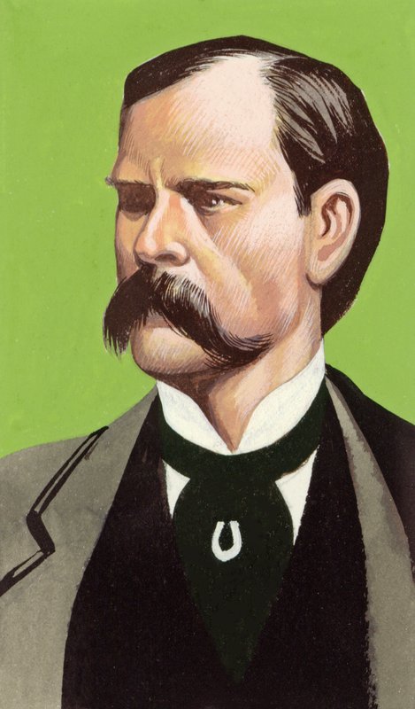 Wyatt Earp (gouache på papir) af Ron Embleton