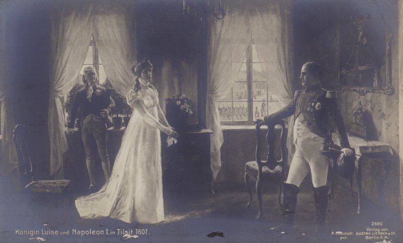 Dronning Louise af Preussen møder Napoleon i Tilsit af Rudolf Eichstaedt