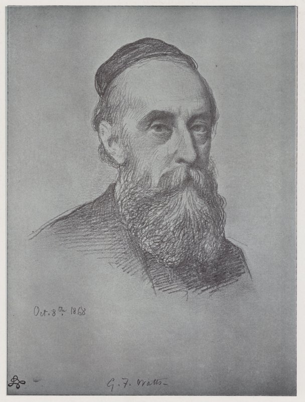 George Frederick Watts (litho) af Rudolf Lehmann