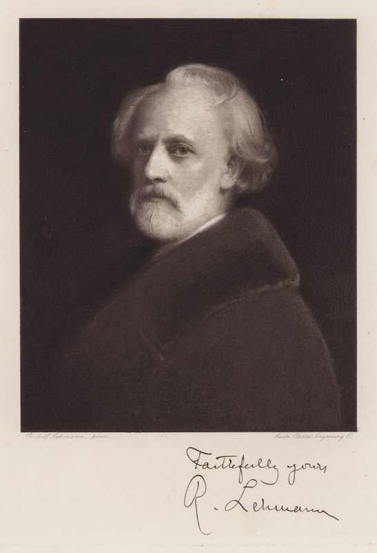Rudolf Lehmann, Selvportræt (litho) af Rudolf Lehmann