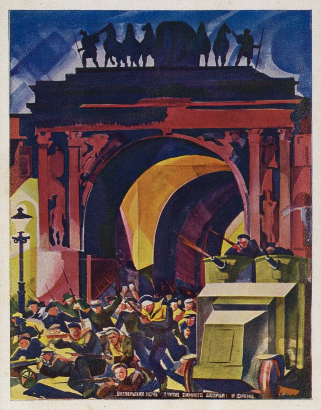 oktober nat. Indtagelse af Vinterpaladset, c1928 af Rudolph Frenz