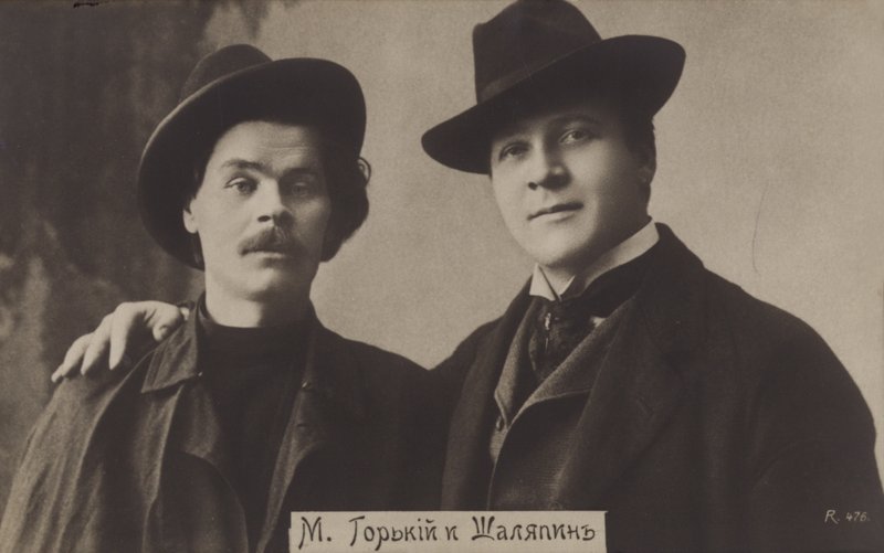 Maxim Gorky og Feodor Chaliapin af Russian Photographer