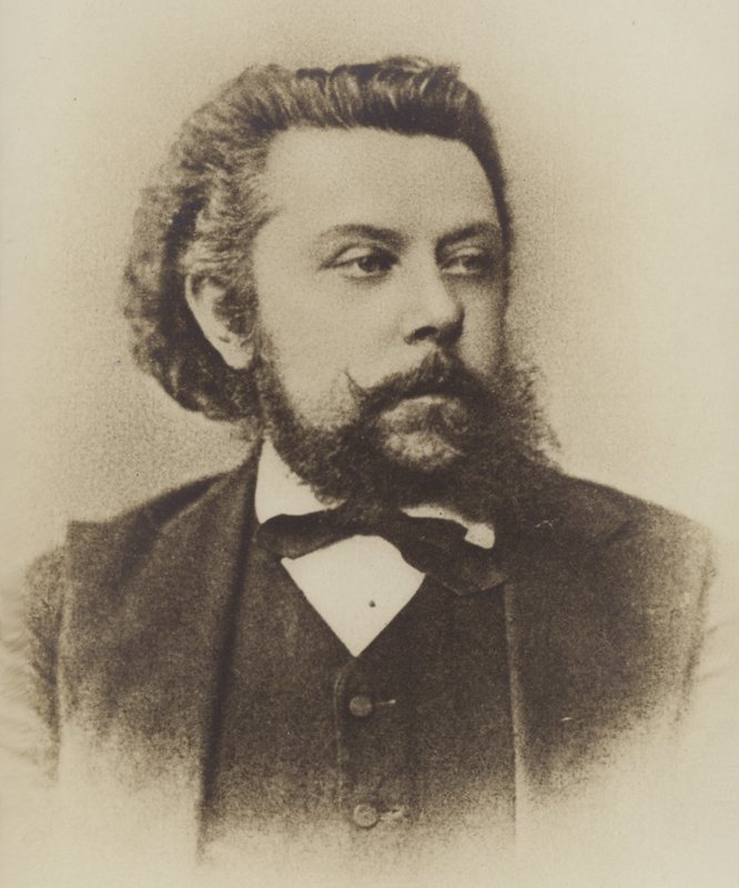 Portræt af Modest Mussorgsky af Russian Photographer