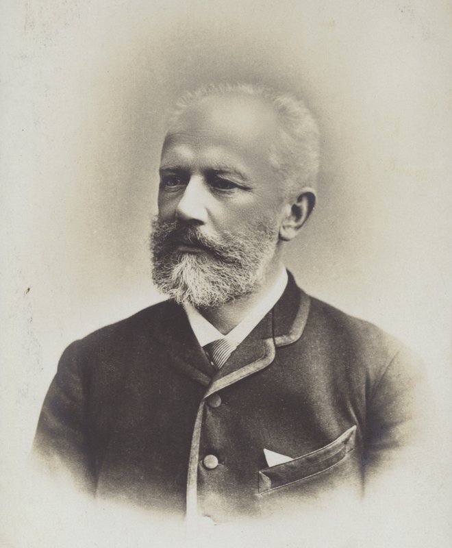 Portræt af Pjotr Iljitj Tjajkovskij af Russian Photographer