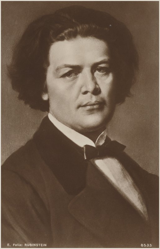 Portræt af Anton Rubinstein af Russian School