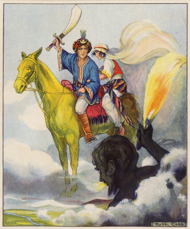 Den magiske hest af messing (farvelitografi) af Ruth Cobb