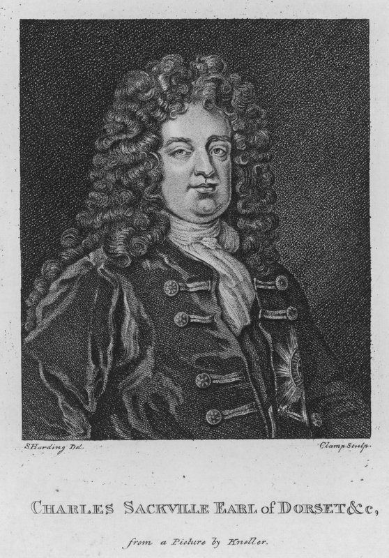 Charles Sackville, jarl af Dorset osv. (gravering) af S. (after) Harding