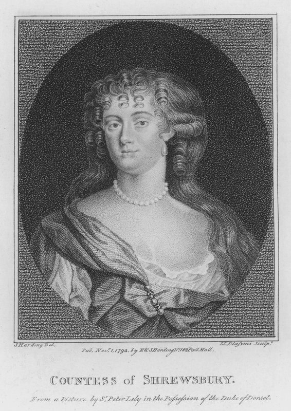 Grevinde af Shrewsbury (gravering) af S. (after) Harding