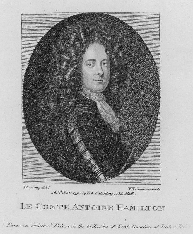 Grev Antoine Hamilton (gravering) af S. (after) Harding