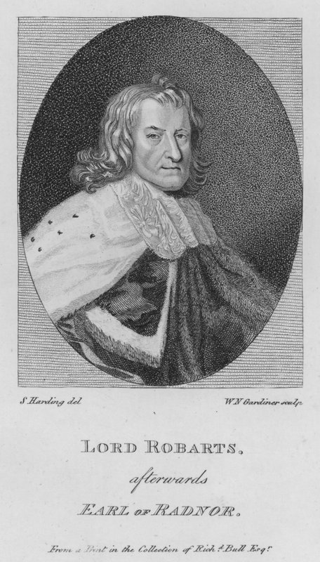 Lord Robarts, bagefter jarl af Radnor (gravering) af S. (after) Harding