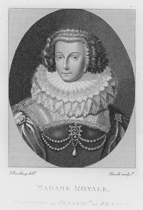 Madame Royale, datter af Henrik IV af Frankrig (gravering) af S. (after) Harding