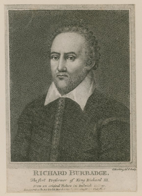 Richard Burbadge, den første performer af kong Richard III af S. Harding