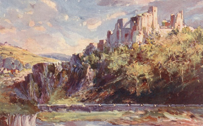 Slottet i Ventadour (farvelitografi) af Sabine Baring Gould