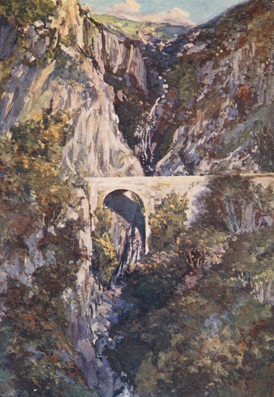 Gedespringet, Le Vigan (farvelitografi) af Sabine Baring Gould