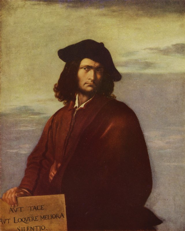 Filosofi, selvportræt af den italienske kunstner Salvator Rosa (oliemaleri) af Salvator (after) Rosa