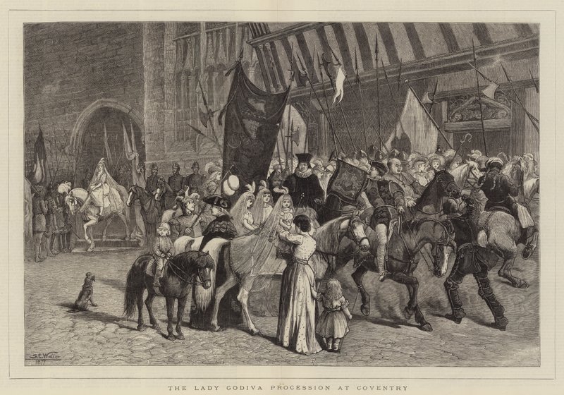 Lady Godiva-processionen i Coventry af Samuel Edmund Waller