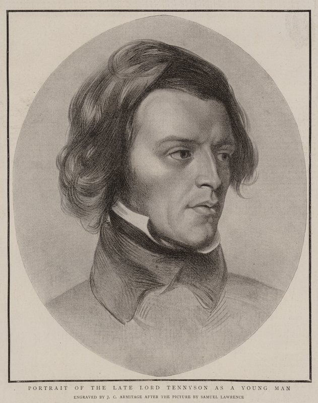 Portræt af den afdøde Lord Tennyson som en ung mand af Samuel Lawrence