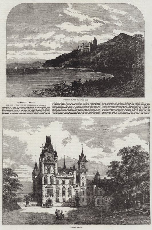 Dunrobin Castle, sæde for hertugen af Sutherland, i Skotland af Samuel Read