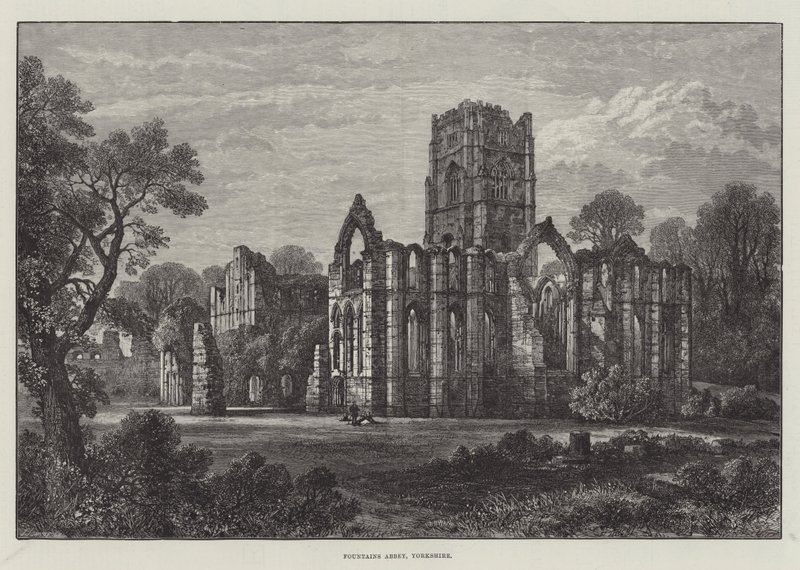 Fountains Abbey, Yorkshire af Samuel Read