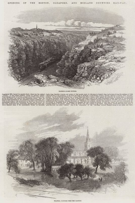 Åbning af Boston, Sleaford og Midland Counties Railway af Samuel Read
