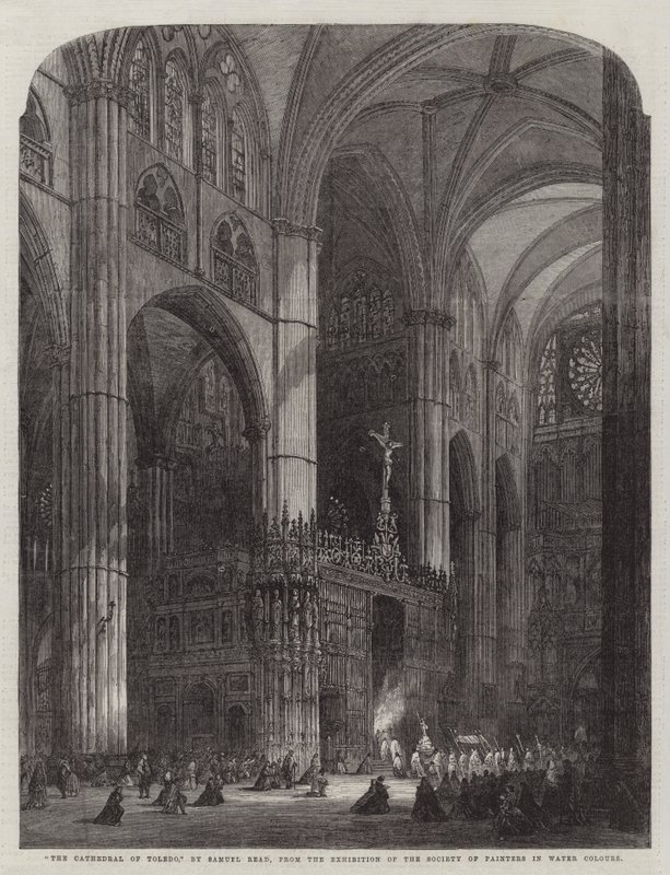 Katedralen i Toledo, fra udstillingen af Society of Painters in Water Colors af Samuel Read