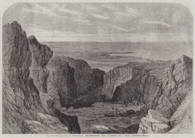 Granitbruddet i Peterhead, Aberdeenshire af Samuel Read