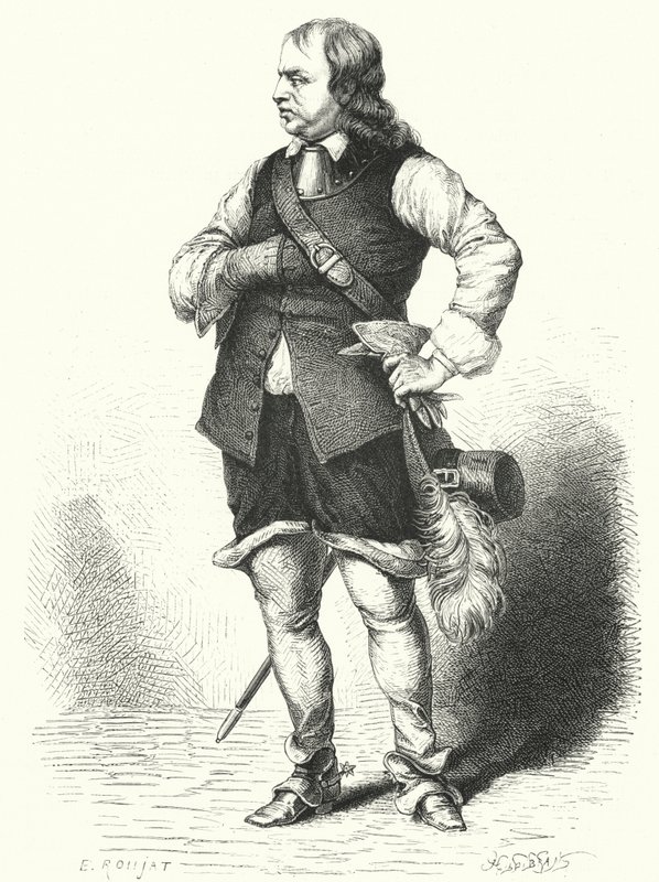 Oliver Cromwell, Lord Protector of the Commonwealth (gravering) af Samuel (after) Cooper