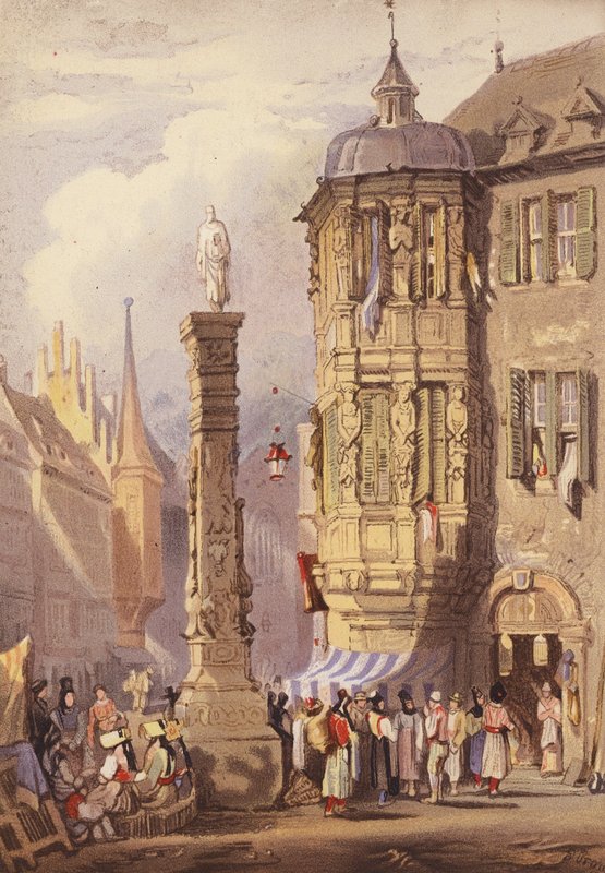 Würzburg (farvelitografi) af Samuel (after) Prout