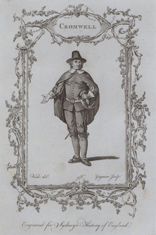 Cromwell (gravering) af Samuel (after) Wale