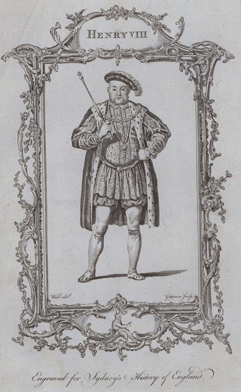 Henrik VIII (gravering) af Samuel (after) Wale