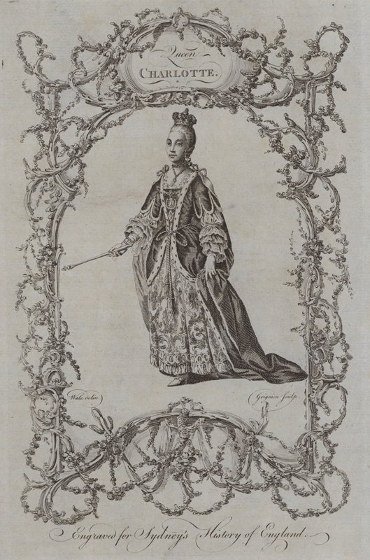 Dronning Charlotte (gravering) af Samuel (after) Wale