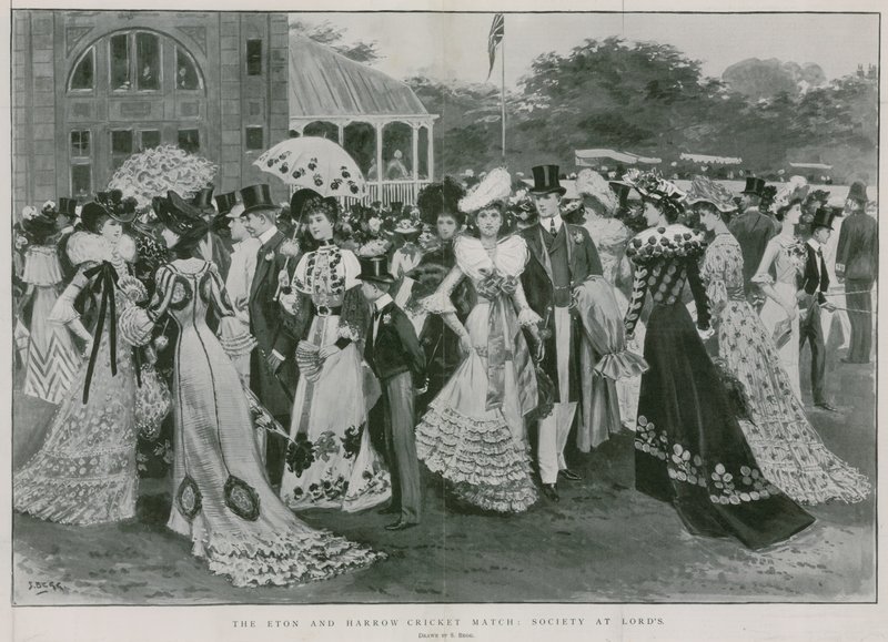 Eton og Harrow cricketkamp: Society at Lord