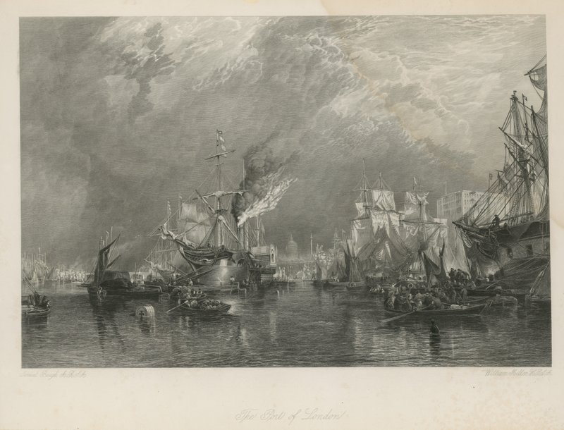 London Havn af Samuel Bough