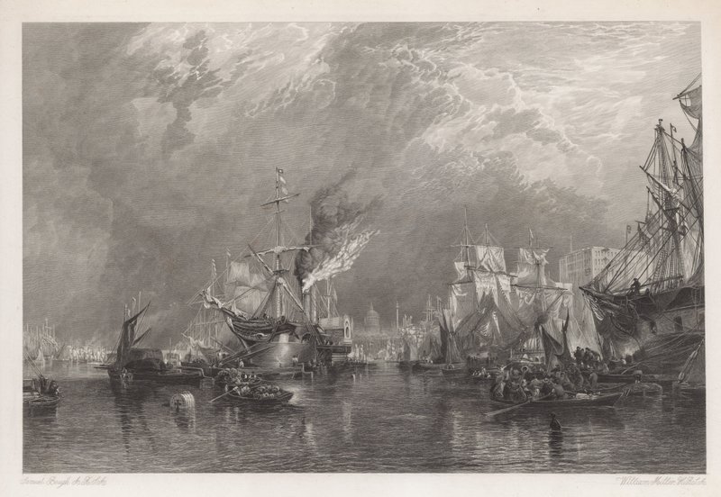 Londons havn af Samuel Bough