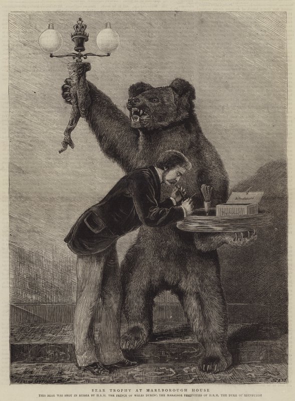 Bear Trophy i Marlborough House af Samuel Edmund Waller
