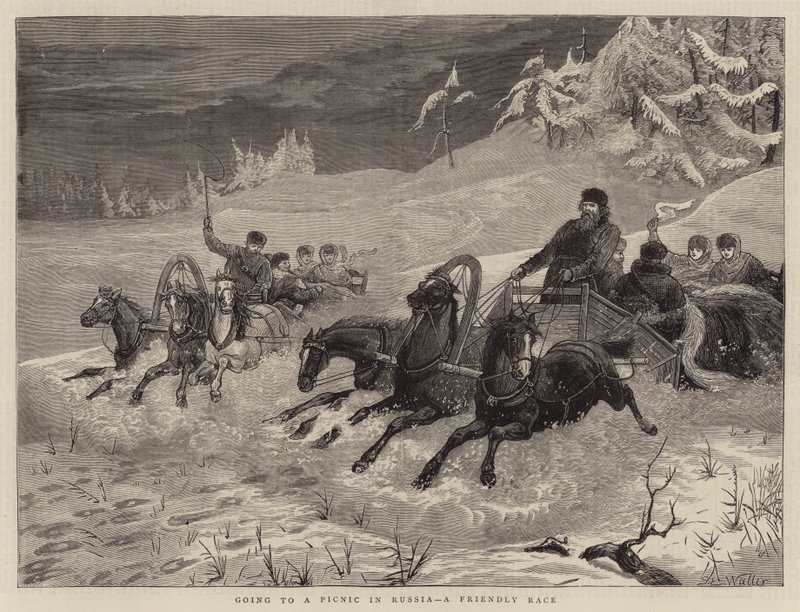 Tager til picnic i Rusland, et venskabsløb af Samuel Edmund Waller