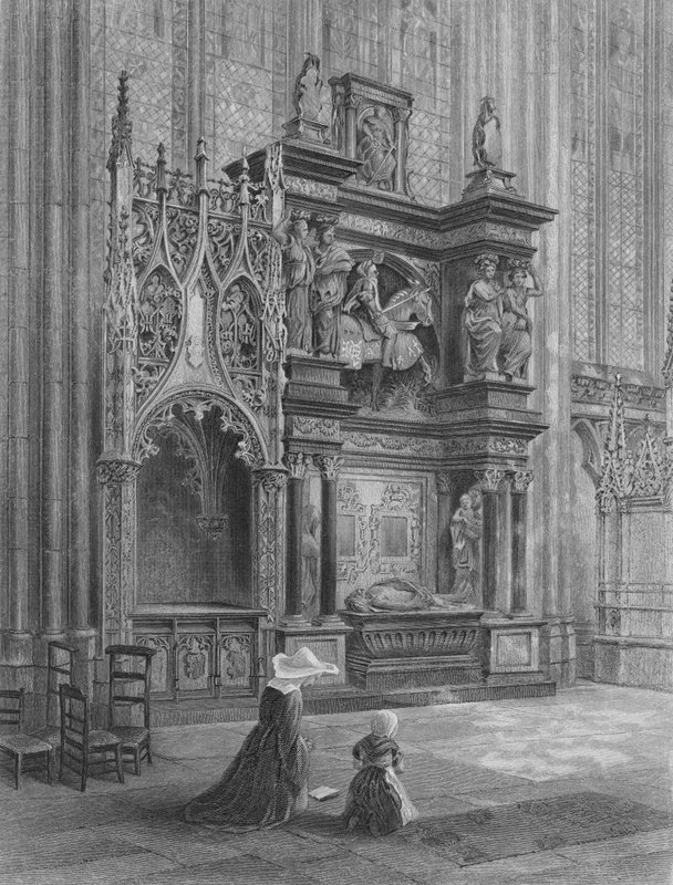 Louis de Brezes grav, Rouen-katedralen (gravering) af Samuel John Hodson