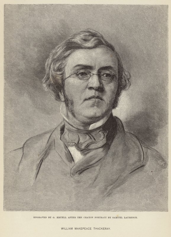 Portræt af William Makepeace Thackeray af Samuel Laurence